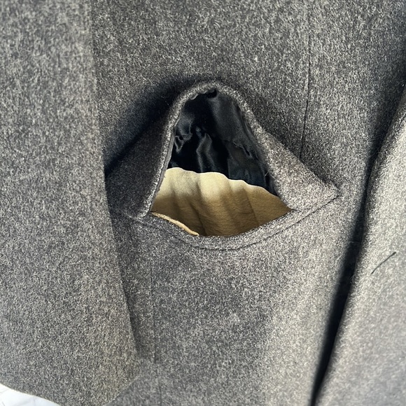 Vintage Christian Dior pure wool dark charcoal gray peacoat size - Picture 6 of 17